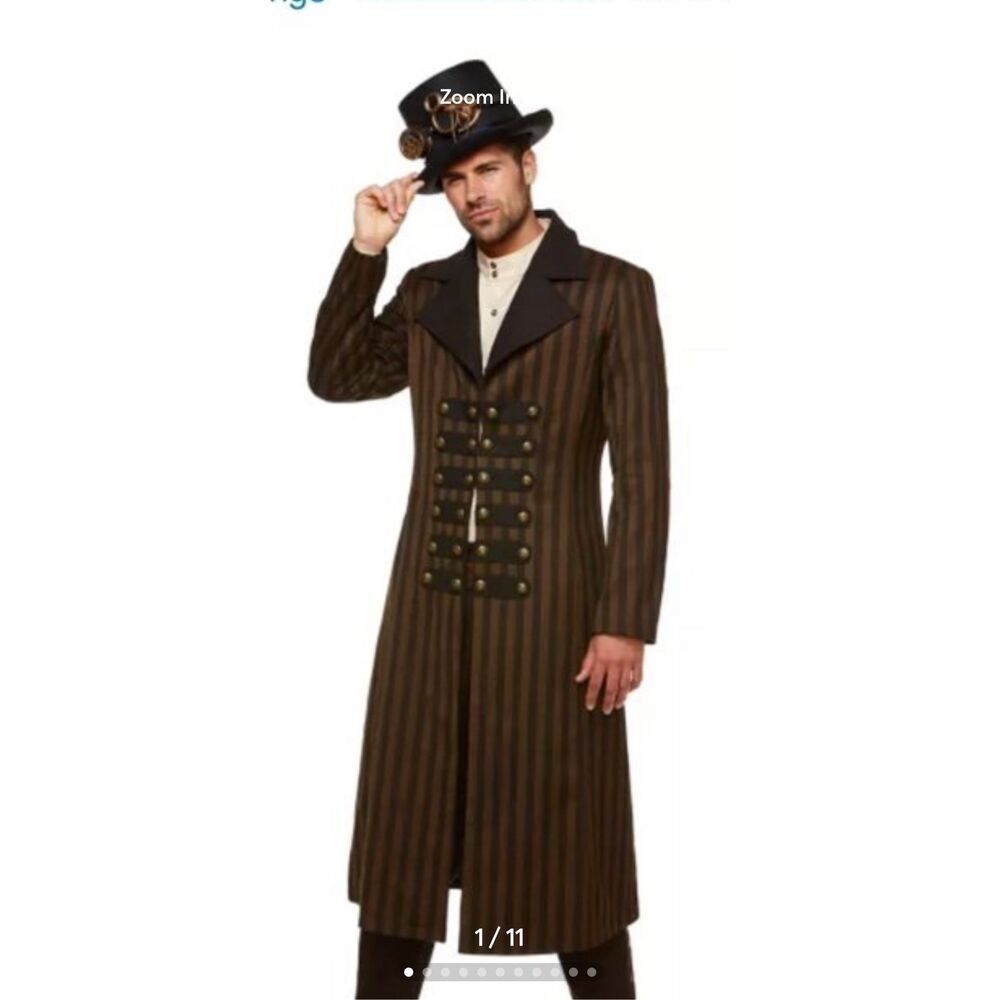 Steampunk Trench coat Wool Blend Large Unisex Spirit